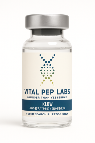 KLOW: BPC157 (10mg) + TB500 (10mg) + GHK-cu (50mg) + KPV (10mg)